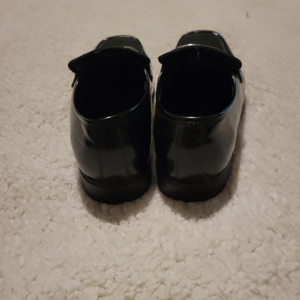 MENS CLAIBORNE LEATHER DRESS SHOES BLACK SIZE 8.5 - Picture 7 of 10